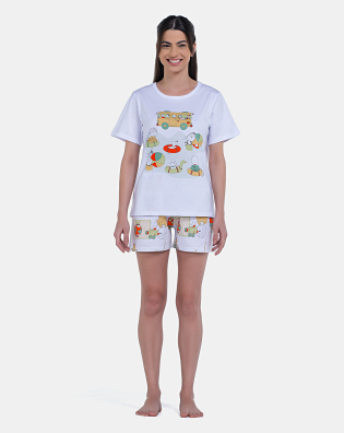 Pijama Manga Curta e Short