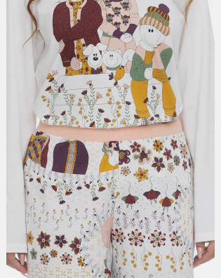 Loja Oficial sonhart | Pijama Manga Longa Feminino e Calça Estampada