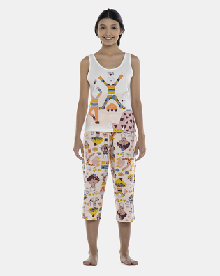 Pijama Feminino Adulto Regata e Corsário