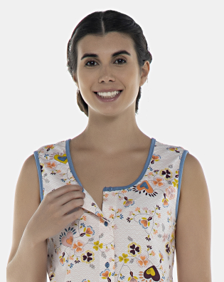 Pijama Feminino Adulto Regata Aberta e Corsário