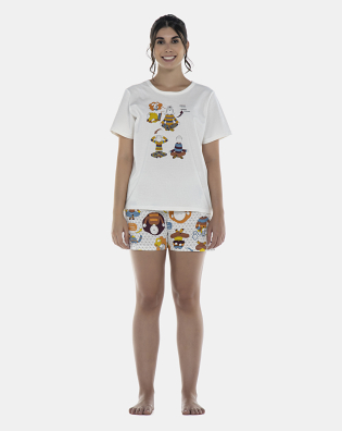 Pijama Feminino Adulto Manga Curta e Short
