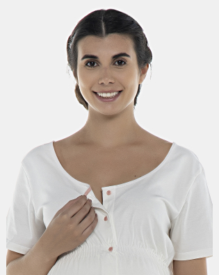 Pijama Feminino Gestante Manga Curta e Calça