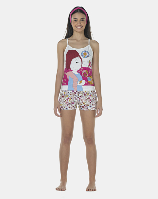 Pijama Feminino Adulto Alça e Short