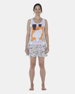 Pijama Feminino Adulto Regata e Short
