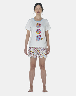Pijama Feminino Adulto Manga Curta e Short