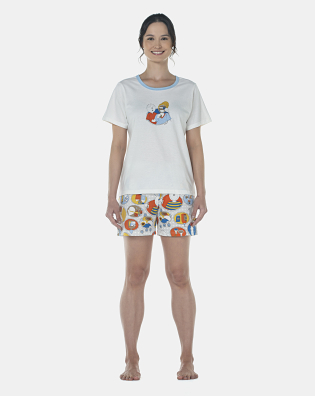 Pijama Feminino Adulto Manga Curta e Short