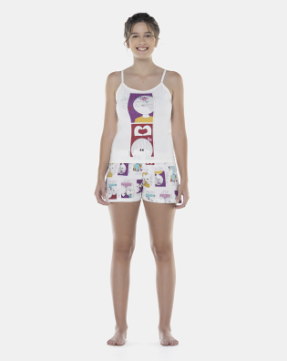 Pijama Feminino Adulto Alça e Short