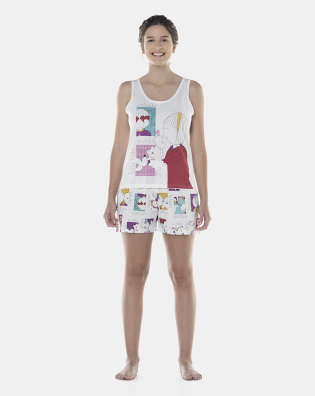 Pijama Feminino Adulto Regata e Short