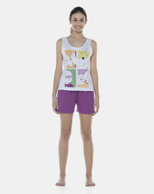 Pijama Feminino Adulto Regata e Short