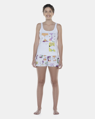 Pijama Feminino Adulto Regata e Short
