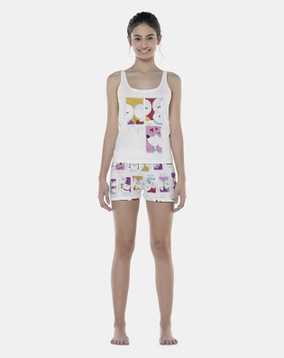 Pijama Feminino Adulto Regata e Short