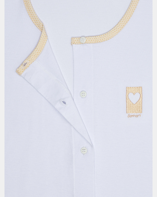 Pijama Feminino Adulto Regata Aberta e Bermuda