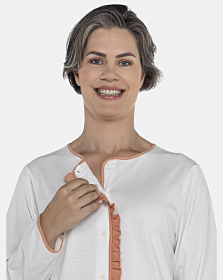 Pijama Feminino Adulto Manga Longa e Calça