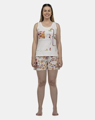 Pijama Feminino Adulto Regata e Short
