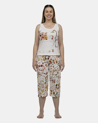 Pijama Feminino Adulto Regata e Corsário
