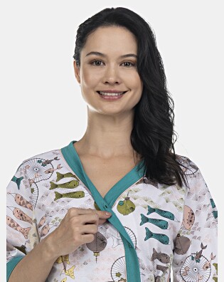 Pijama Feminino Adulto Manga Curta Aberto e Short