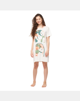 Camisão Feminino Adulto Manga Curta