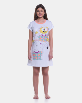 Camisão manga curta cinturado            