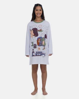 Camisão Feminino Manga Longa Estampa Pat