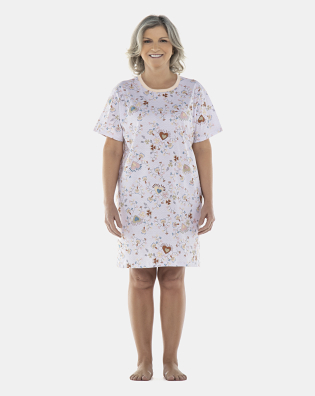 Camisão Feminino Adulto Manga Curta