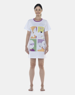 Camisão Feminino Adulto Manga Curta