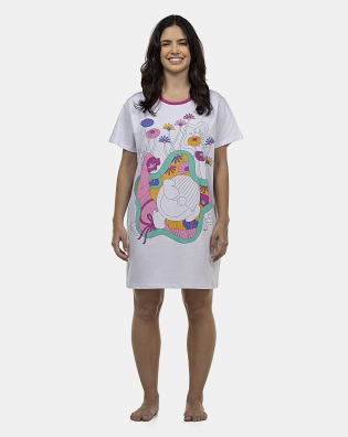 Camisão Feminino Adulto Manga Curta