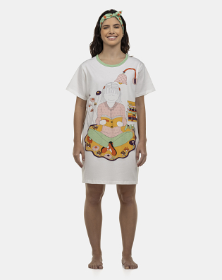 Camisão Feminino Adulto Manga Curta