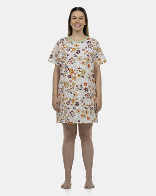 Camisão Feminino Adulto Manga Curta