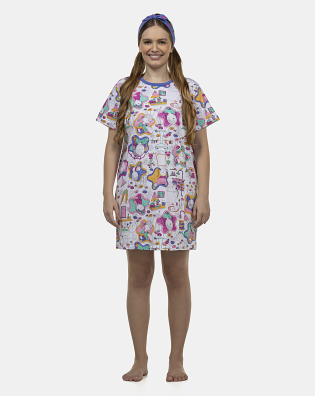 Camisão Feminino Adulto Manga Curta