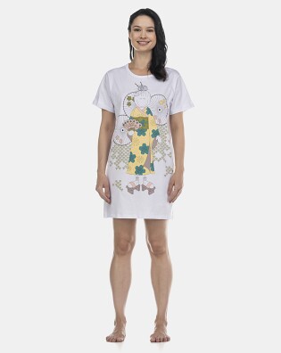 Camisão Feminino Adulto Manga Curta