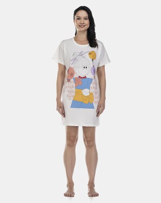 Camisão Feminino Adulto Manga Curta