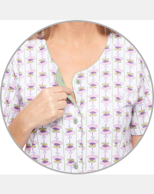 Camisola Feminino Adulto Aberta Manga Curta
