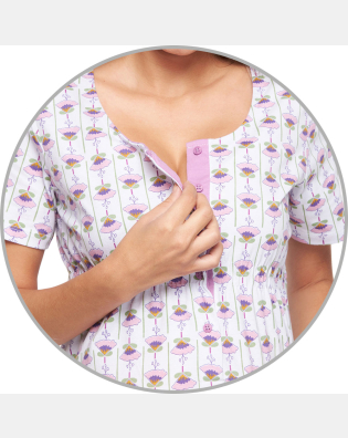 Camisola Feminino Adulto Aberta Manga Curta