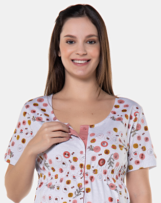 Homewear Gestante Camisola Manga Curta    