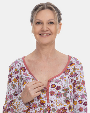  Camisola Sonhart Clássica Manga Longa Floral