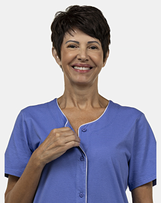 Camisola Feminina Adulto Manga Curta Aberta
