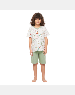 Conjunto Masculino Kids Manga Curta e Bermuda