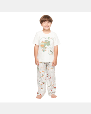 Pijama manga curta e calça