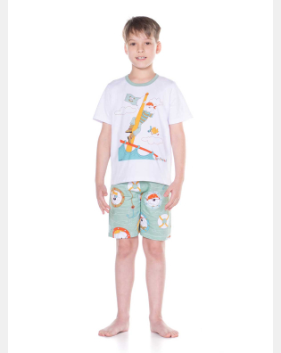 Compre Online Pijama Masculino Infantil Manga Curta E Bermuda Bill