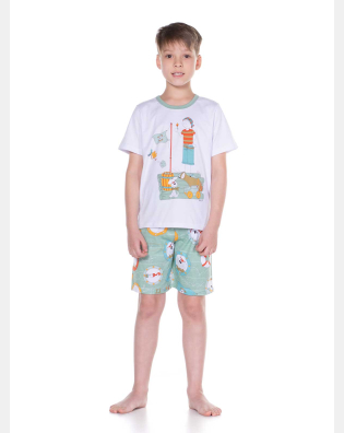 PIJAMA MANGA CURTA E BERMUDA