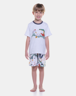 Pijama manga curta e bermuda