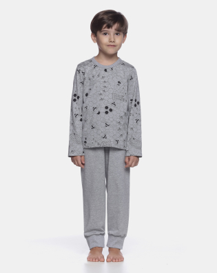 Pijama manga longa e calça 