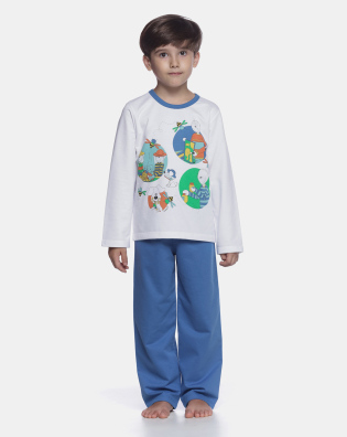 Conjunto Masculino Kids Manga Longa e Calça Moletinho