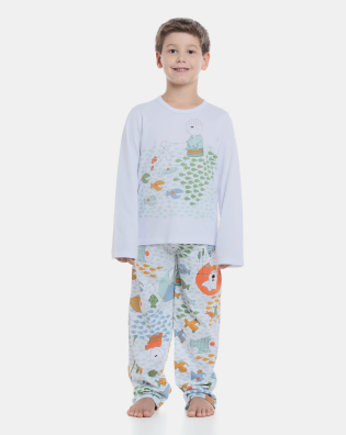 Pijama manga longa e calça