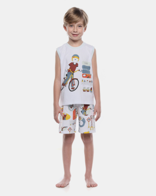 Pijama Regata Machão e Bermuda