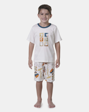 Pijama manga curta e bermuda  