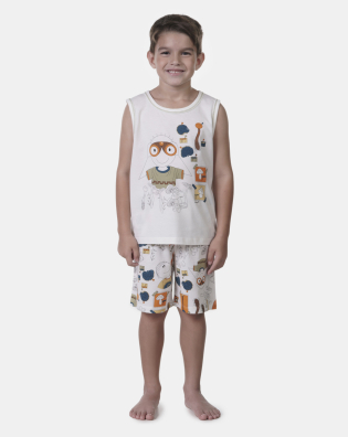 Pijama Regata Machão e Bermuda