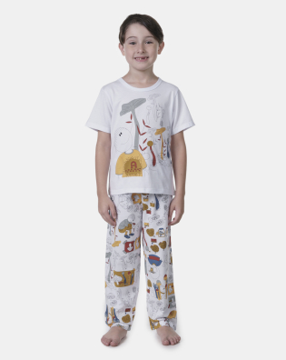 Pijama manga curta e calça    
