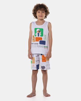 Pijama regata e bermuda