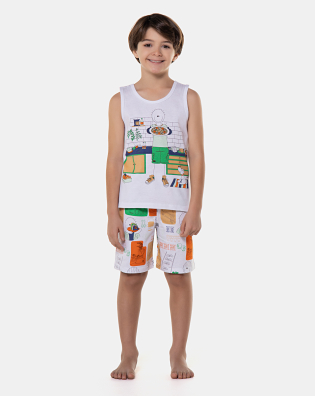 Pijama regata e bermuda